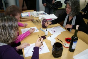 taller de pintura con vino